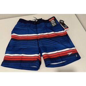 Speedo Men's Swim Trunk UPF 50+ Stretch Trunk Lined 7.5" Inseam Size Medium Blue
